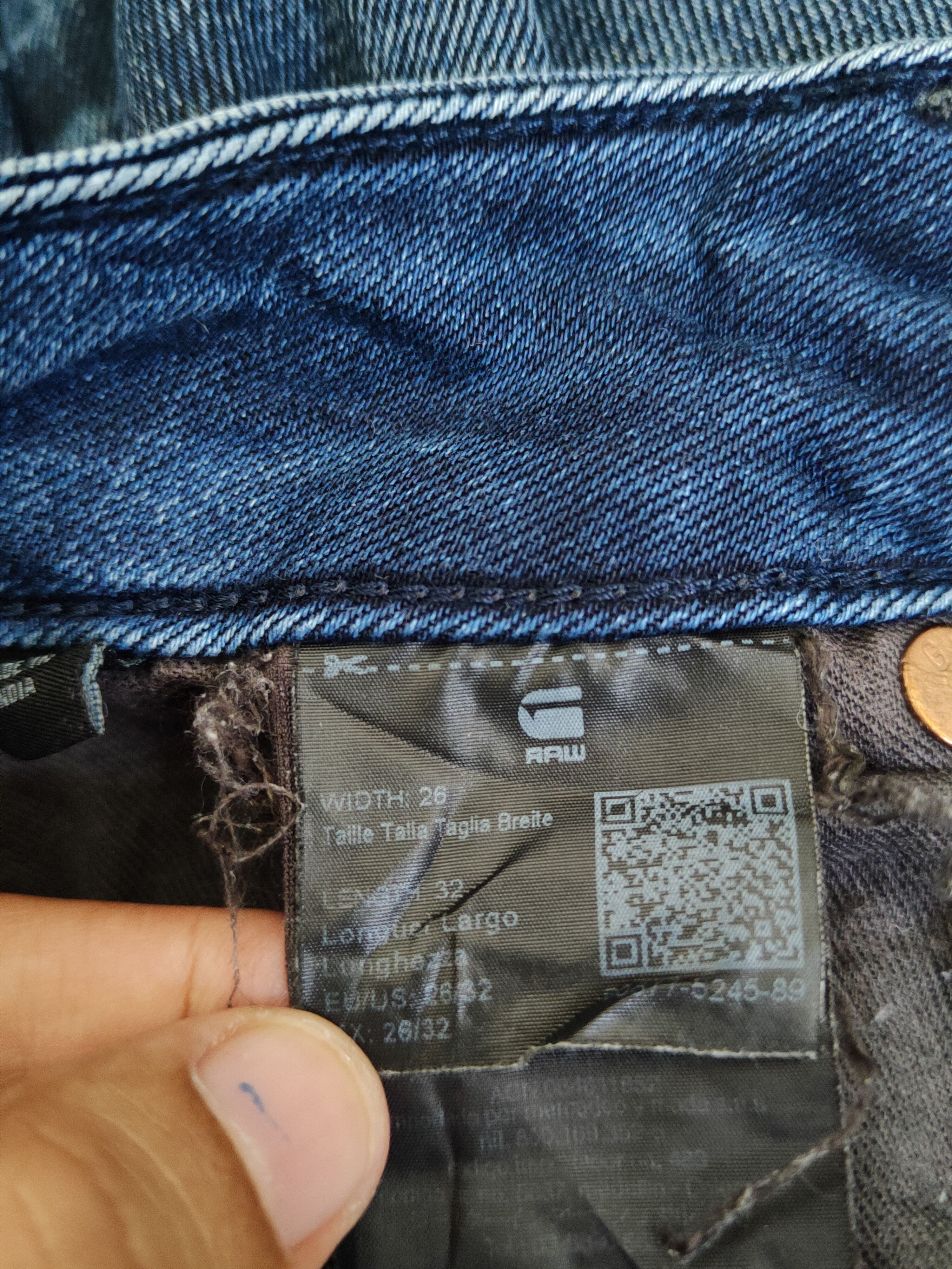 G-Star G Star Raw Dark Blue Distressed Ripped denim Jeans #W1911 Size US 28 / EU 44 - 17 Thumbnail
