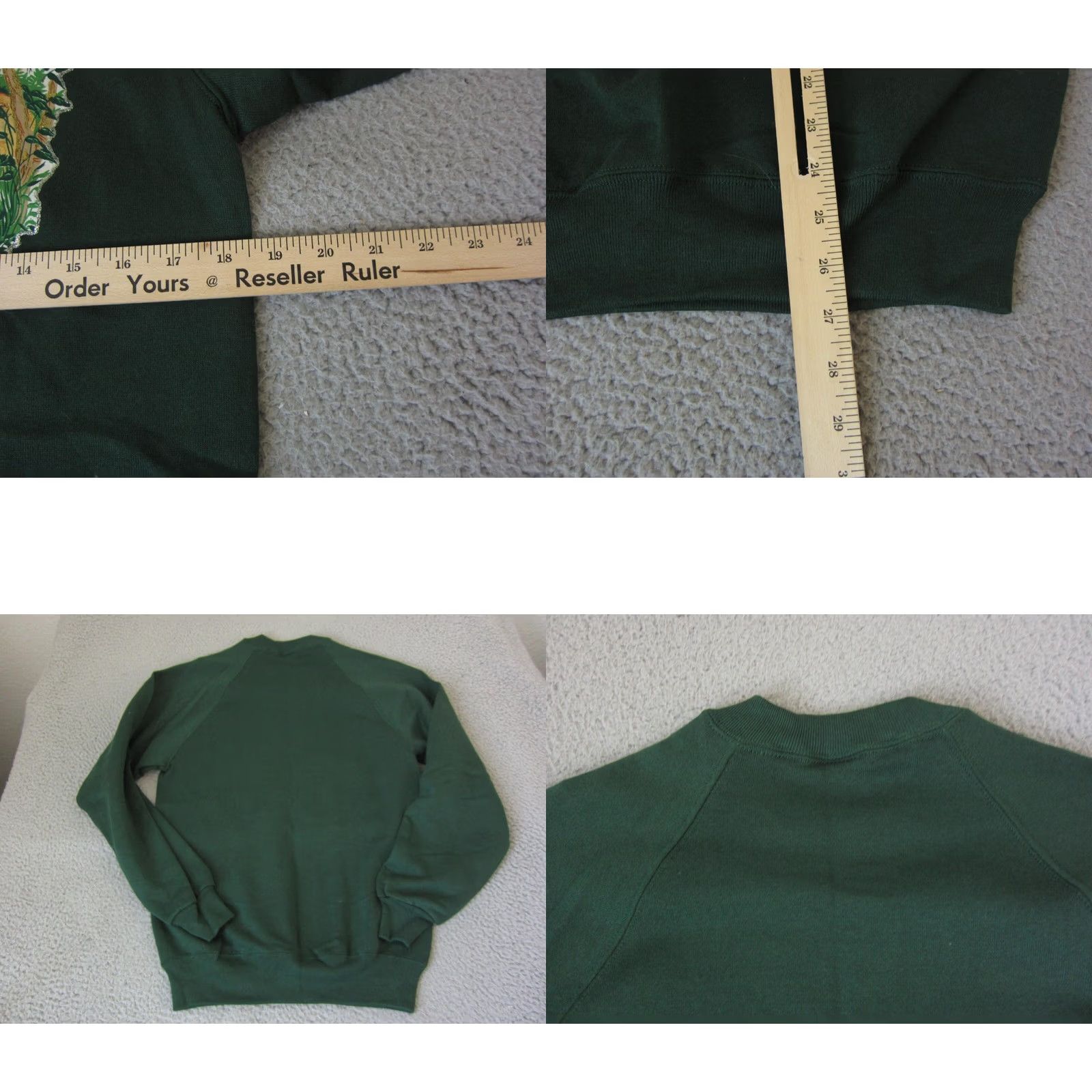 Jerzees VINTAGE Jerzees Sweatshirt Mens M Green Safari USA Lion Shirt Size US M / EU 48-50 / 2 - 8 Thumbnail