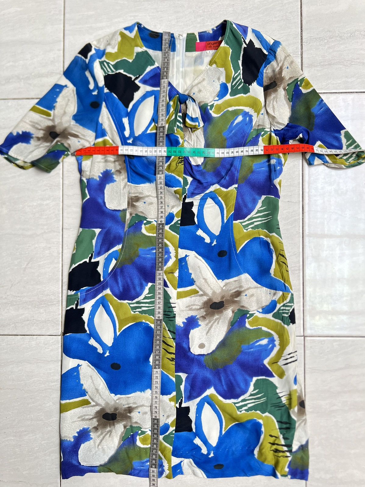Ungaro Paris UNGARO Solo Donna Paris Flower Motive Dress Size XS / US 0-2 / IT 36-38 - 7 Thumbnail