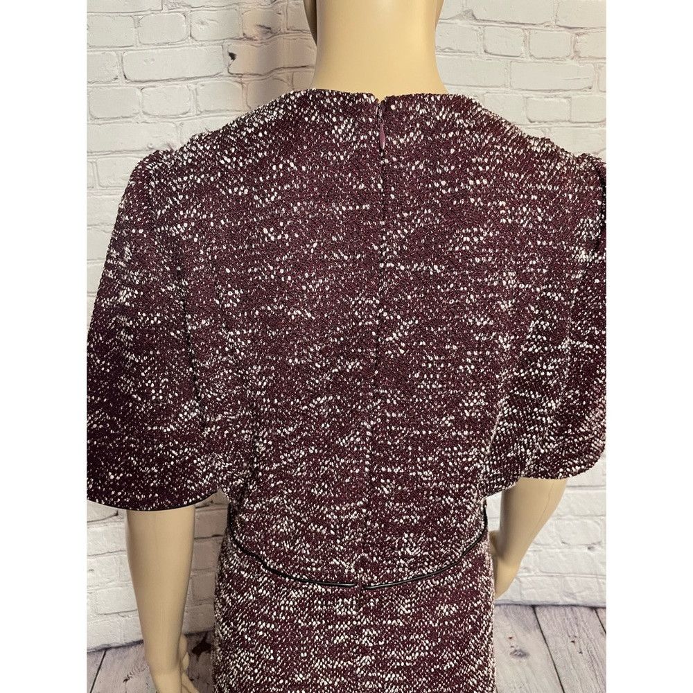 Ann Taylor New Ann Taylor Puff Sleeve V-Neck Purple Dress Size 10 Size L / US 10 / IT 46 - 9 Thumbnail