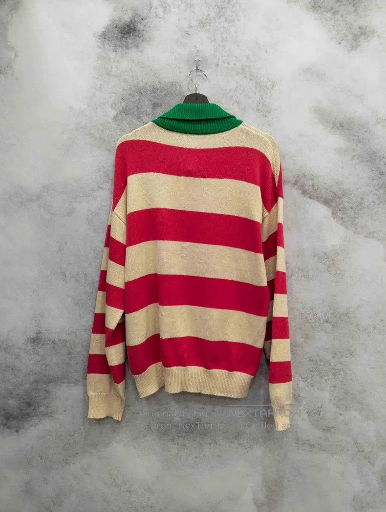 Gucci Gucci Striped contrast colour polo collar sweater Size US L / EU 52-54 / 3 - 2 Thumbnail