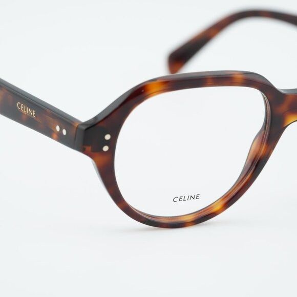 Celine Celine CL50145I 052 Eyeglasses Havana 52mm Square Frame Size ONE SIZE - 4 Thumbnail