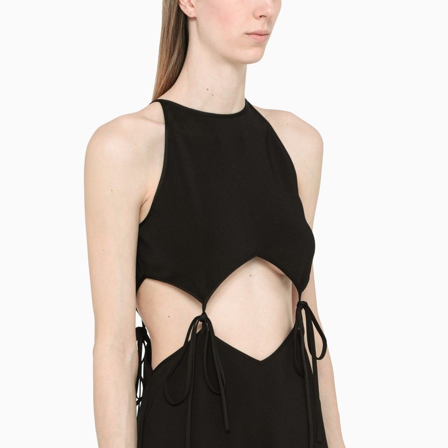Bottega Veneta o1d2blof0824 Mini Dress in Black Size XS / US 0-2 / IT 36-38 - 4 Thumbnail