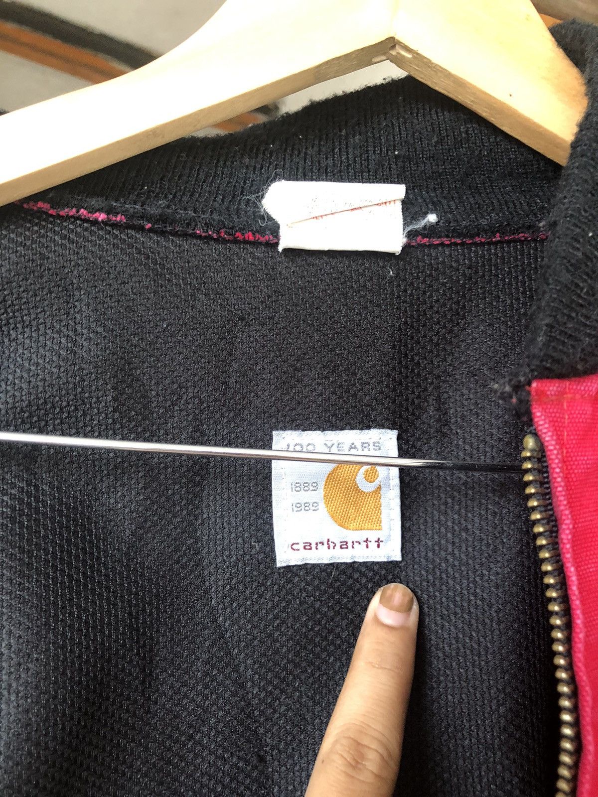 Carhartt Rare❗️Vintage 90s Carhartt 100 Years Red Bomber Jacket Size US L / EU 52-54 / 3 - 17 Thumbnail