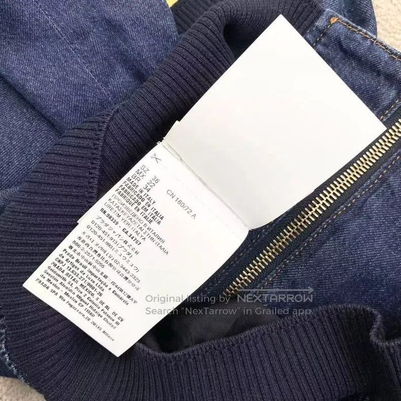 Miu Miu Miumiu 23SS Blue Embroidered Denim Jacket. Size US XS / EU 42 / 0 - 5 Thumbnail