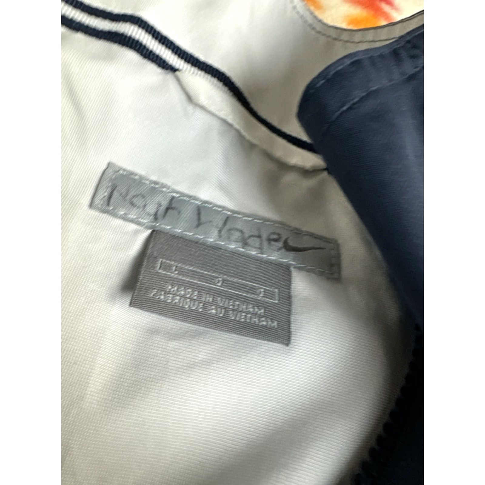 Nike VINTAGE Nike Athletics Windbreaker Anorak Jacket Mens L Navy Blue White Size US L / EU 52-54 / 3 - 3 Thumbnail