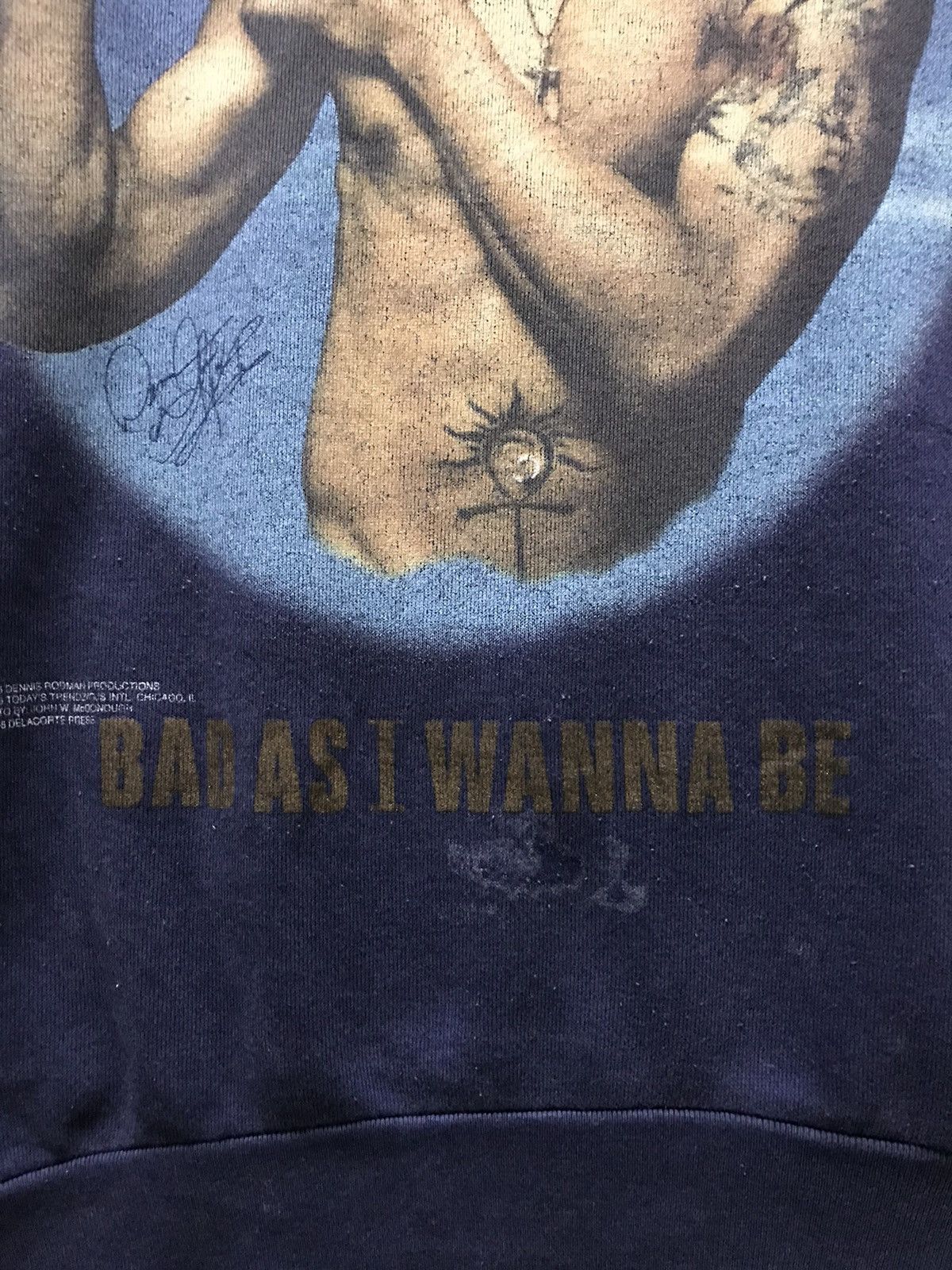 NBA Vintage 1996 Dennis Rodman Bad As I Wanna Be Sweatshirt Size US L / EU 52-54 / 3 - 5 Thumbnail