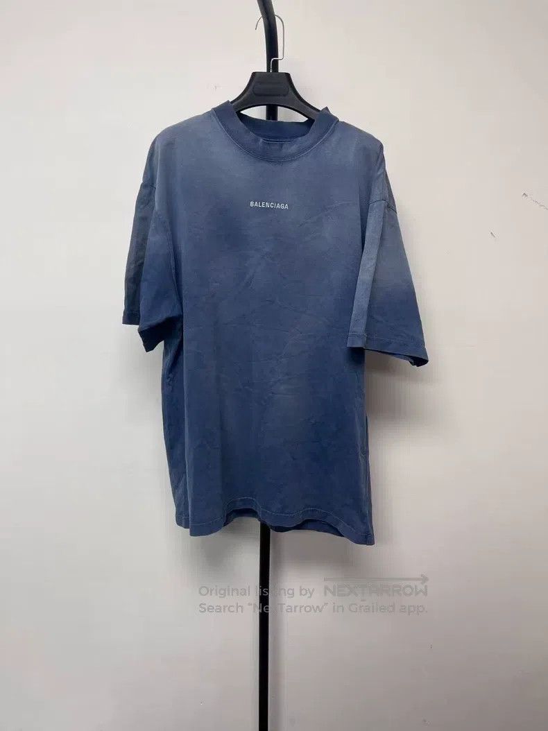Balenciaga Alphabet Printed Round Neck Pullover Short Slee