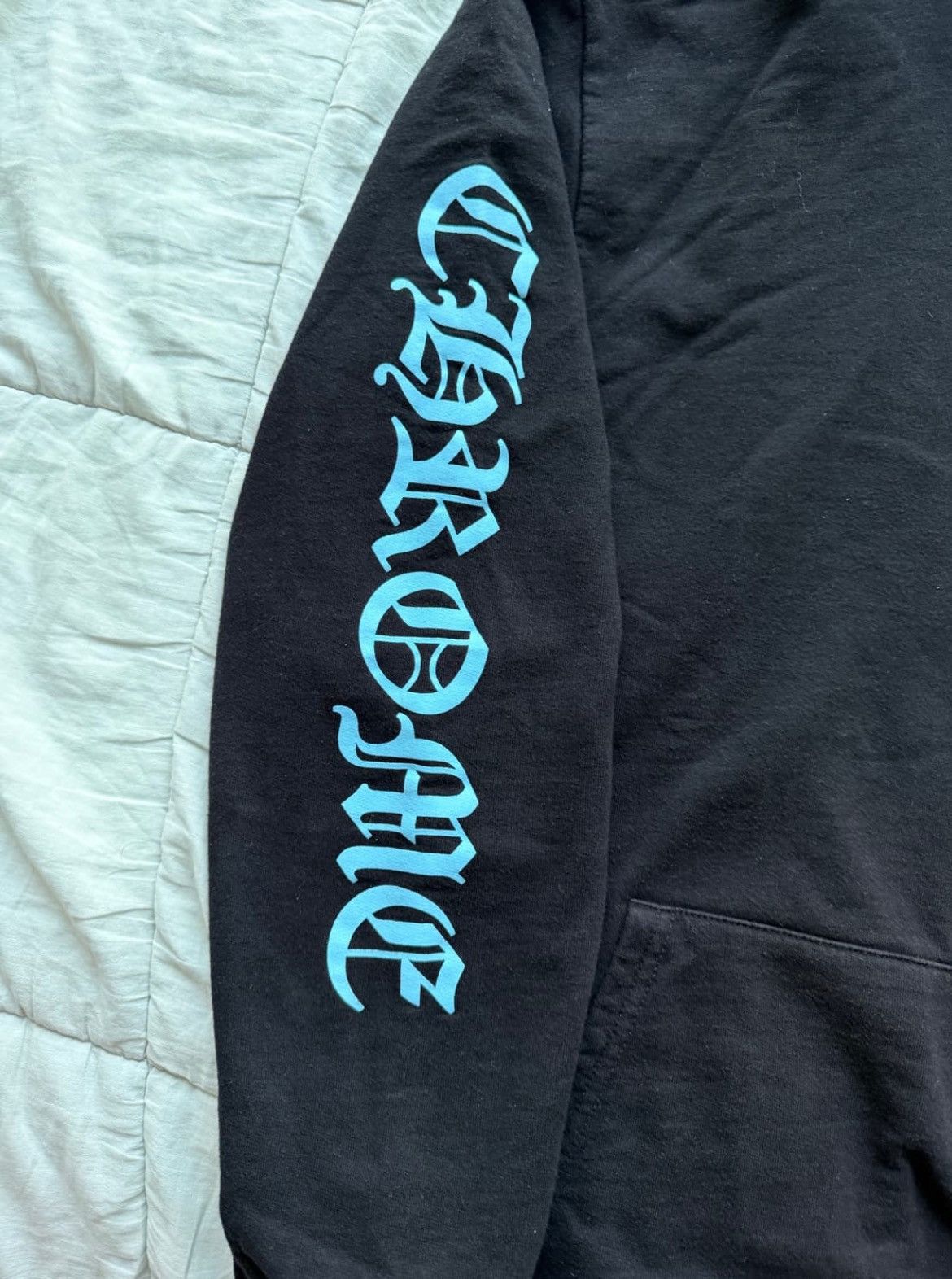 Chrome Hearts Scroll Logo Sky blue Lettering Hoodie Size US XL / EU 56 / 4 - 4 Thumbnail