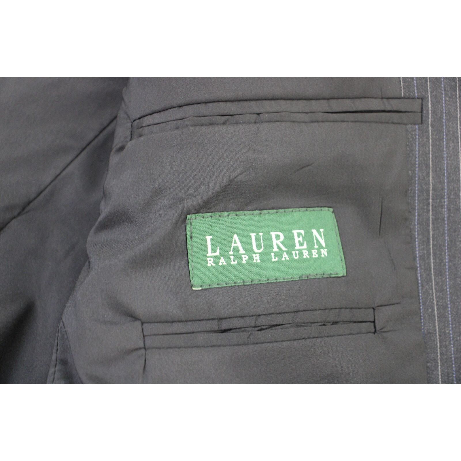 Lauren Ralph Lauren Lauren Ralph Lauren Blazert Men 40R Gray Pinstriped Wool Size 40R - 3 Thumbnail