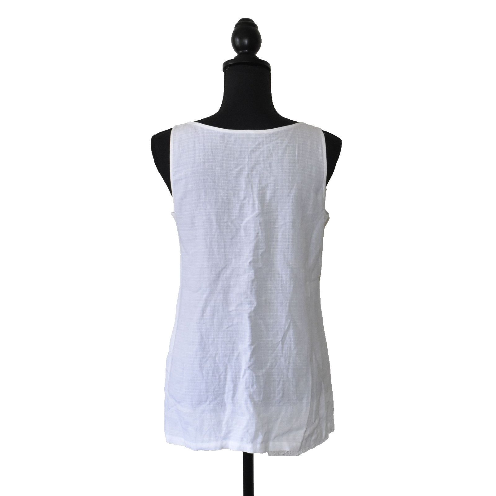 Eileen Fisher NWOT EILEEN FISHER White Scoop Neck Tank Top Size XS Size XS / US 0-2 / IT 36-38 - 3 Thumbnail