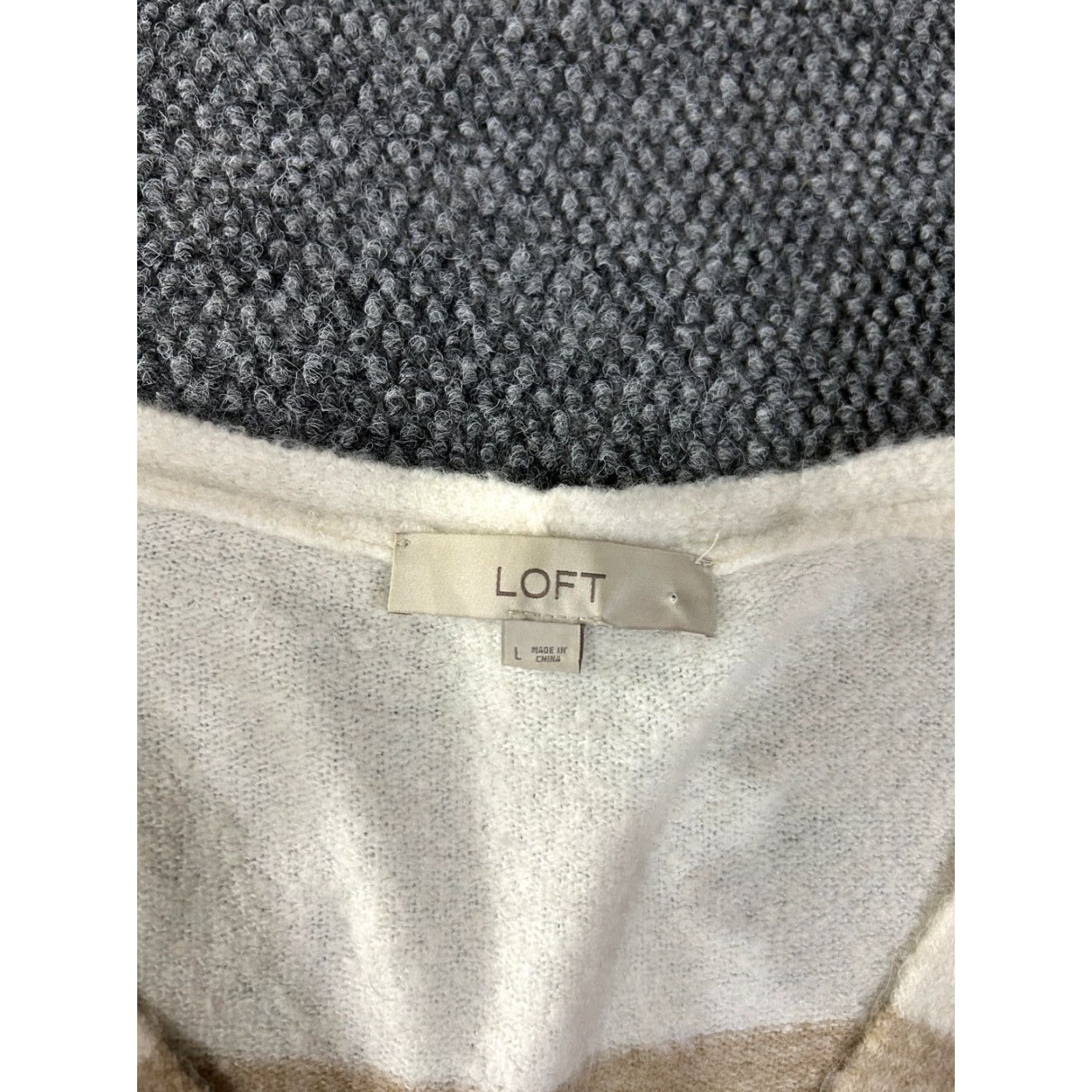 Loft LOFT Sweater Womens L Multicolor Stripe Crew Neck Long Sleeve Pullover Knit Size L / US 10 / IT 46 - 5 Thumbnail