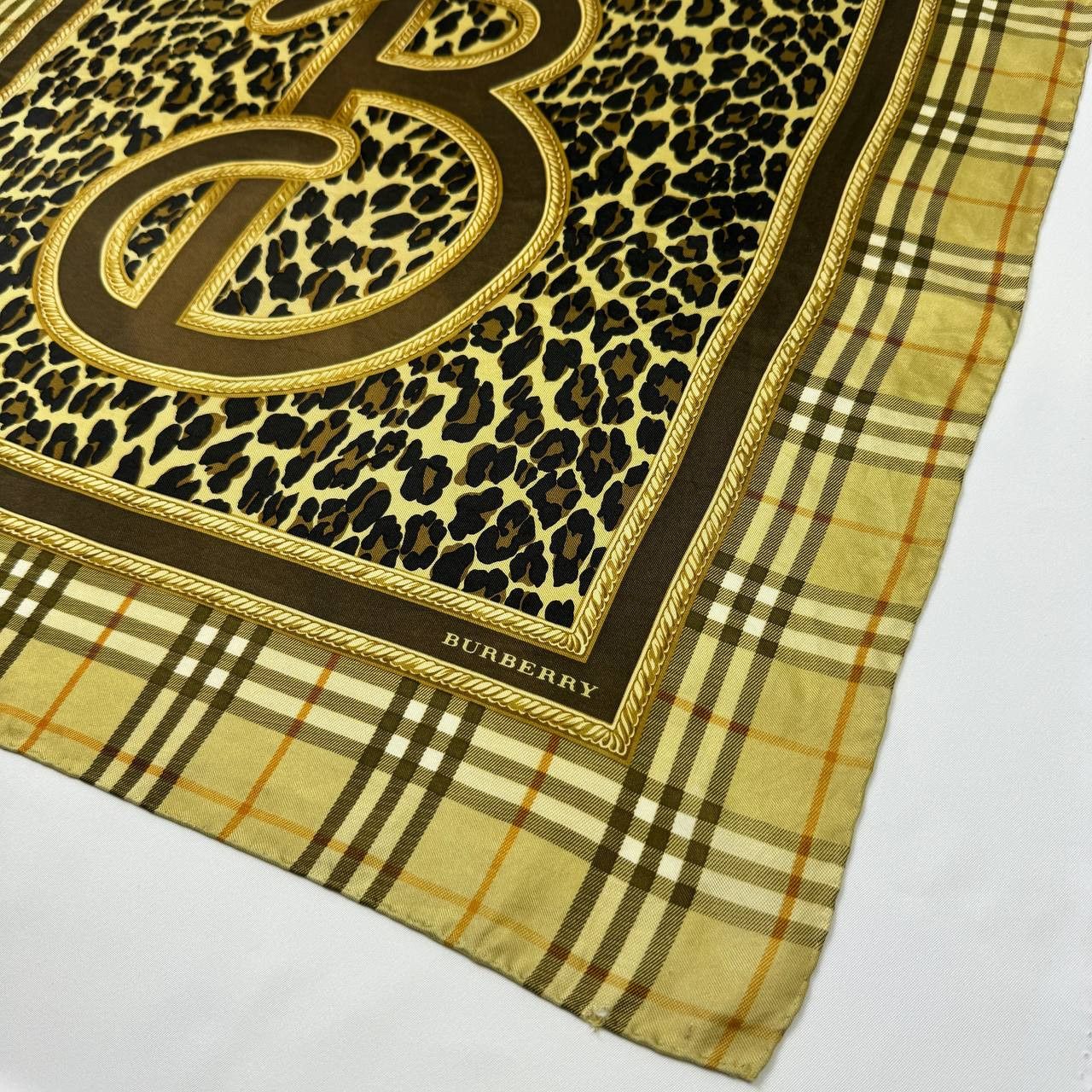 Burberry Vintage Burberry Leopard Printed Silk Scarf Neckerchief Size ONE SIZE - 3 Thumbnail