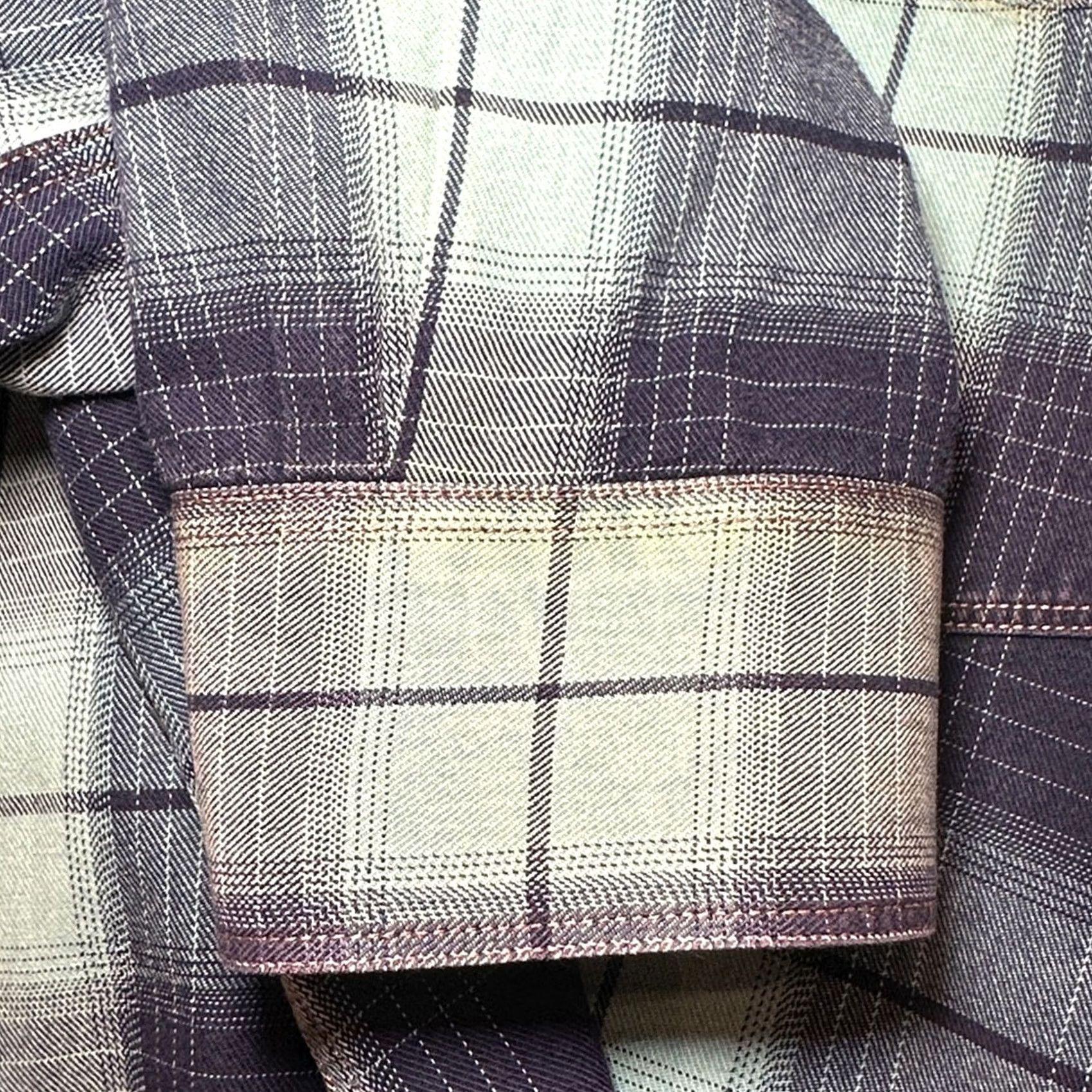 X-LARGE 32 Bar Blues Plaid Long Sleeve Button Down Large Men Shirt Green Size US L / EU 52-54 / 3 - 8 Thumbnail