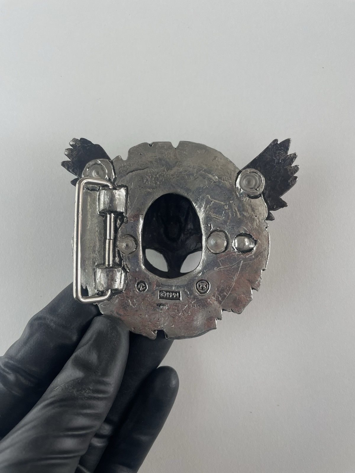 Vintage Norse Goth Ossa Ravenhead Helmet Warrior 3D Belt Buckle 1991 Size ONE SIZE - 12 Thumbnail