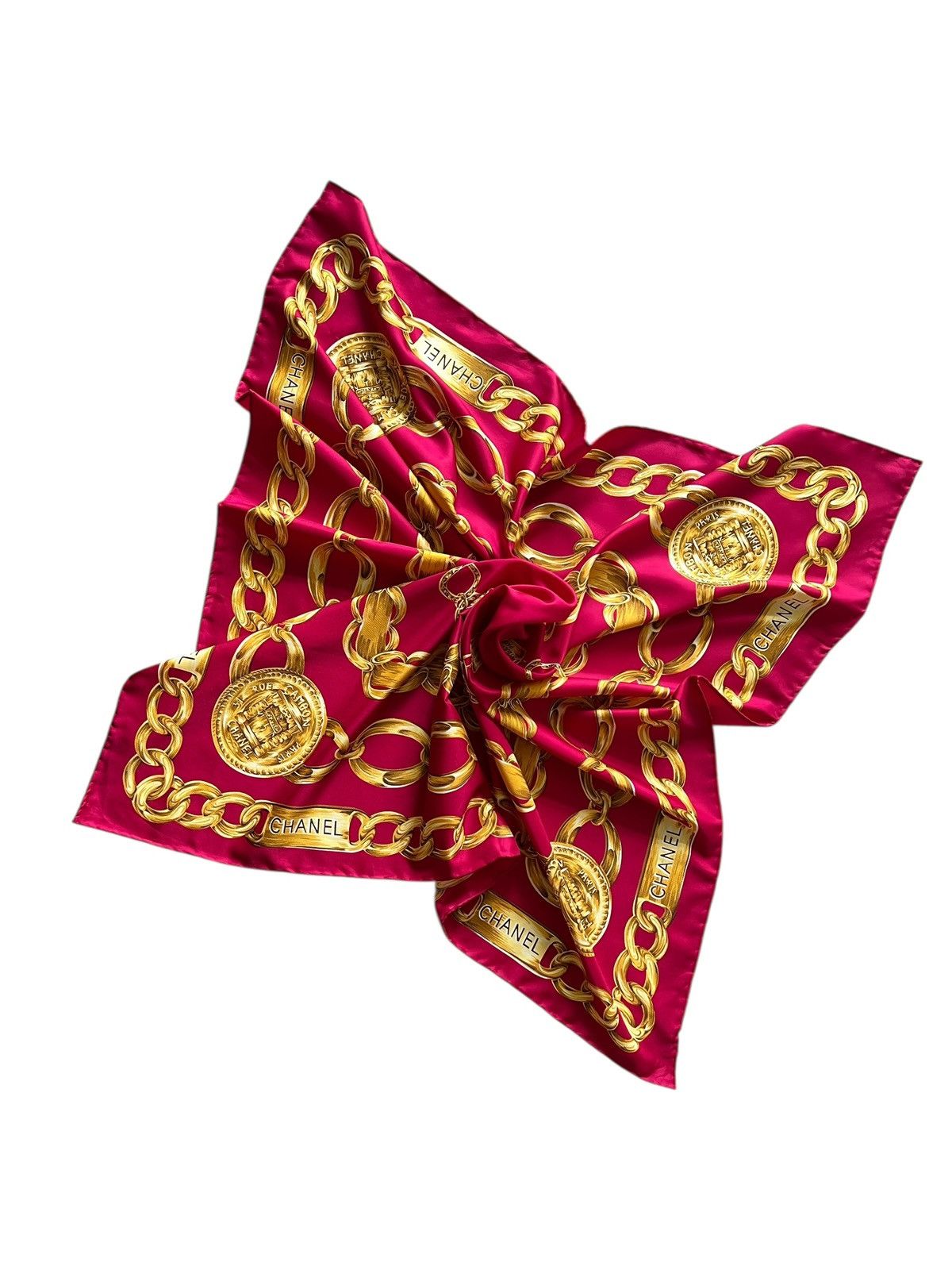 Chanel Vintage Chanel Silk Scarf Size ONE SIZE - 16 Thumbnail