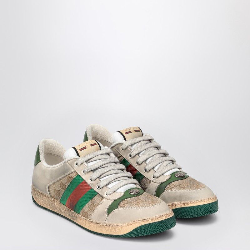Gucci Screener Sneakers In Beige