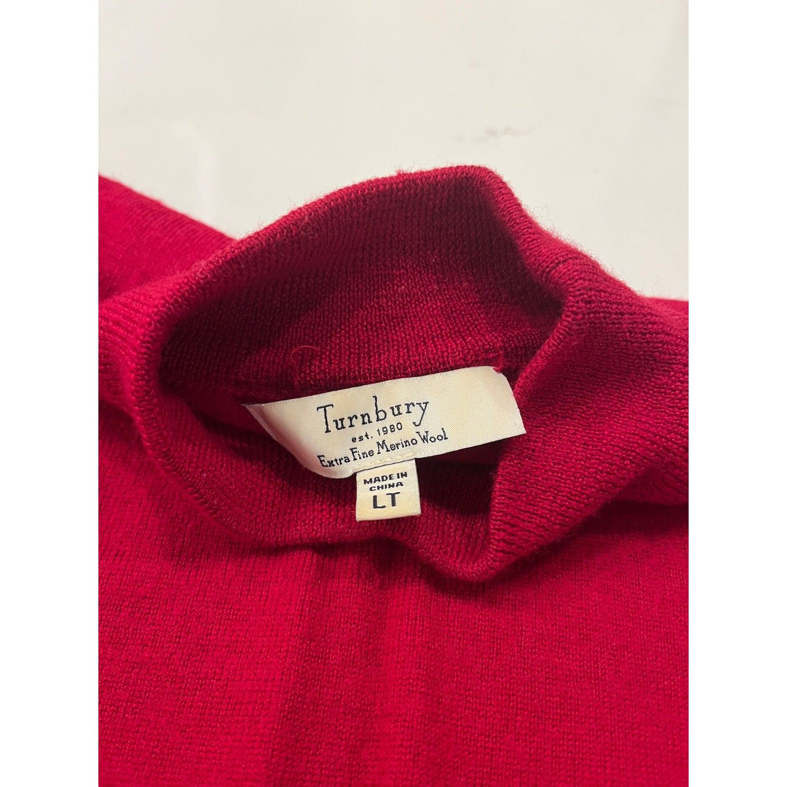 Turnbury Turnbury Extra Fine Merino Wool Mockneck Sweater Red LT Size US L / EU 52-54 / 3 - 3 Thumbnail