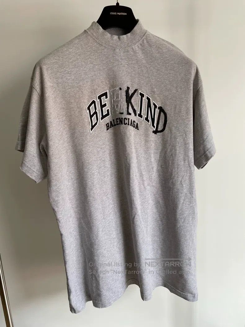 Balenciaga Balenciaga Gray short-sleeved T-shirt Size US S / EU 44-46 / 1 - 1 Thumbnail
