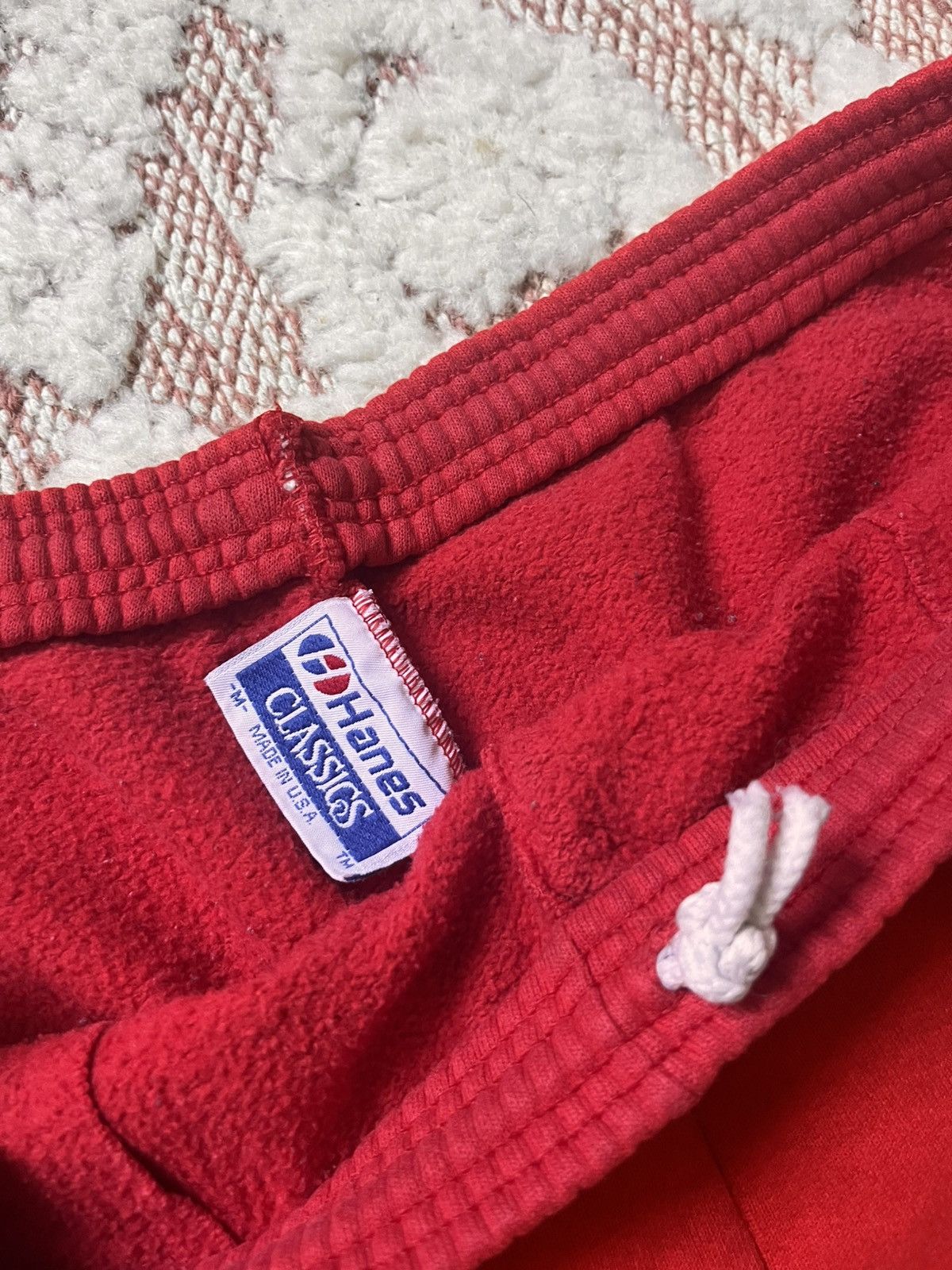 Hanes × Vintage Vintage Hanes Red Sweatpants - Made in USA Size US 29 - 2 Thumbnail