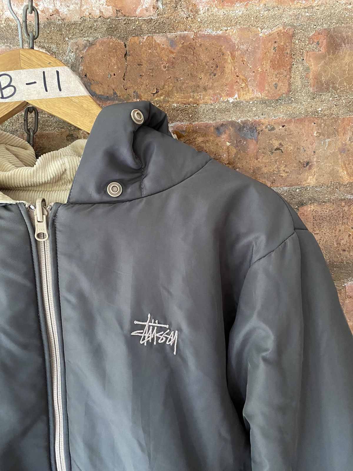 Stussy 2000s STUSSY reversible Padded Embroidered MA-1 Bomber crop Size US XS / EU 42 / 0 - 6 Thumbnail