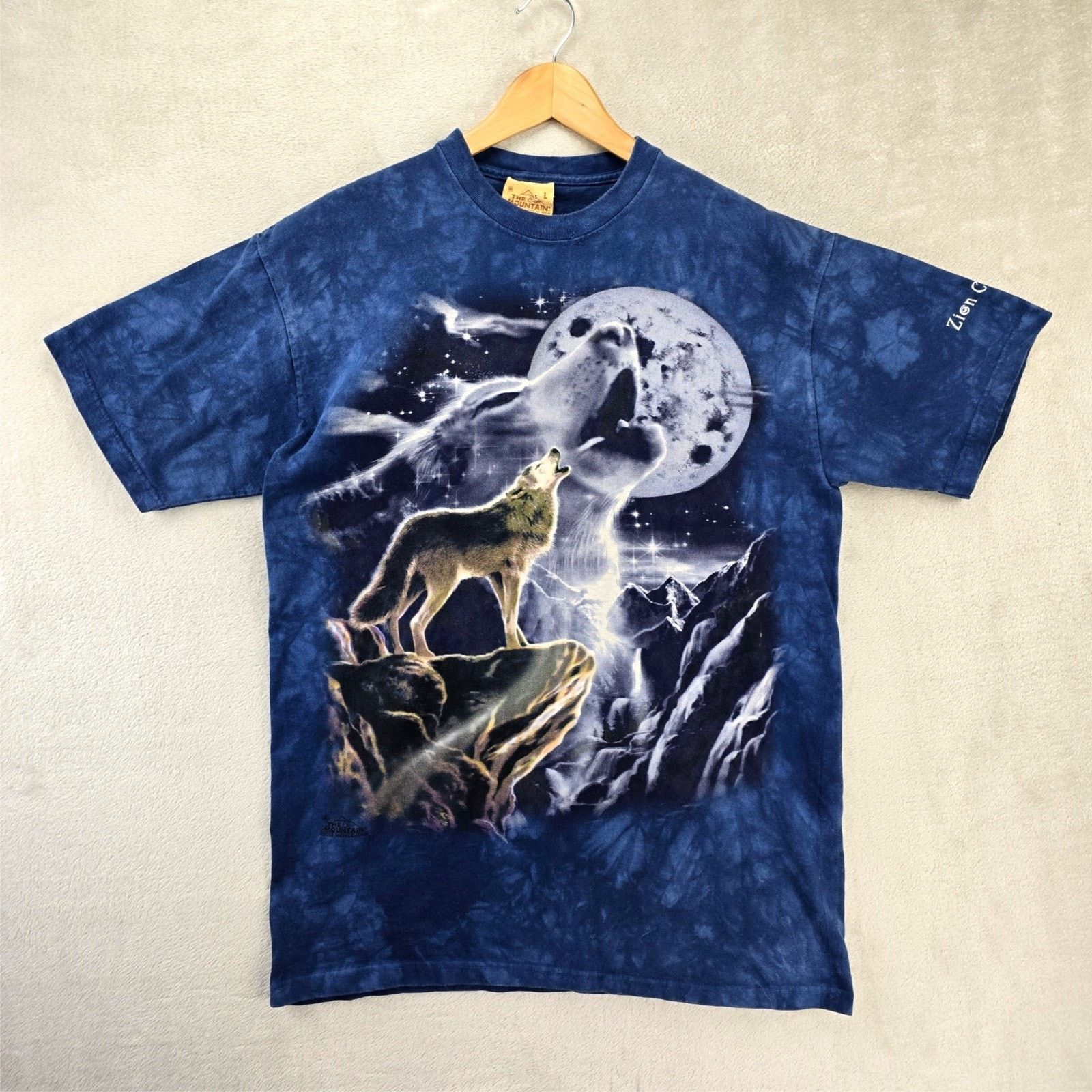 The Mountain Vintage The Mountain Wolf Howling Moon Shirt Large 2002 Y2K Size US L / EU 52-54 / 3 - 1 Thumbnail