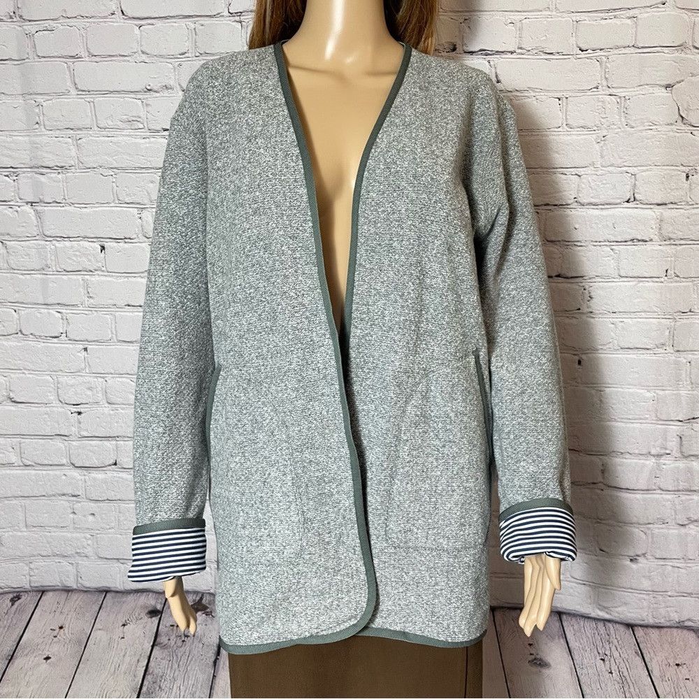 Vineyard Vines NWT New Vineyard Vines Grey Sweater Fleece Open Jacket Size Size M / US 6-8 / IT 42-44 - 8 Thumbnail