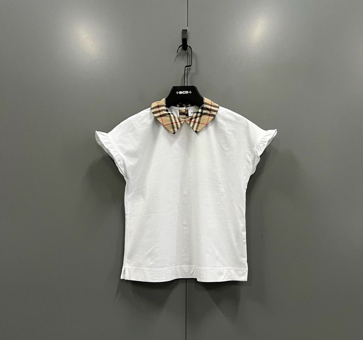 Burberry Burberry Kids Collar Plaid Short Sleeve Top J41 Size ONE SIZE - 1 Thumbnail