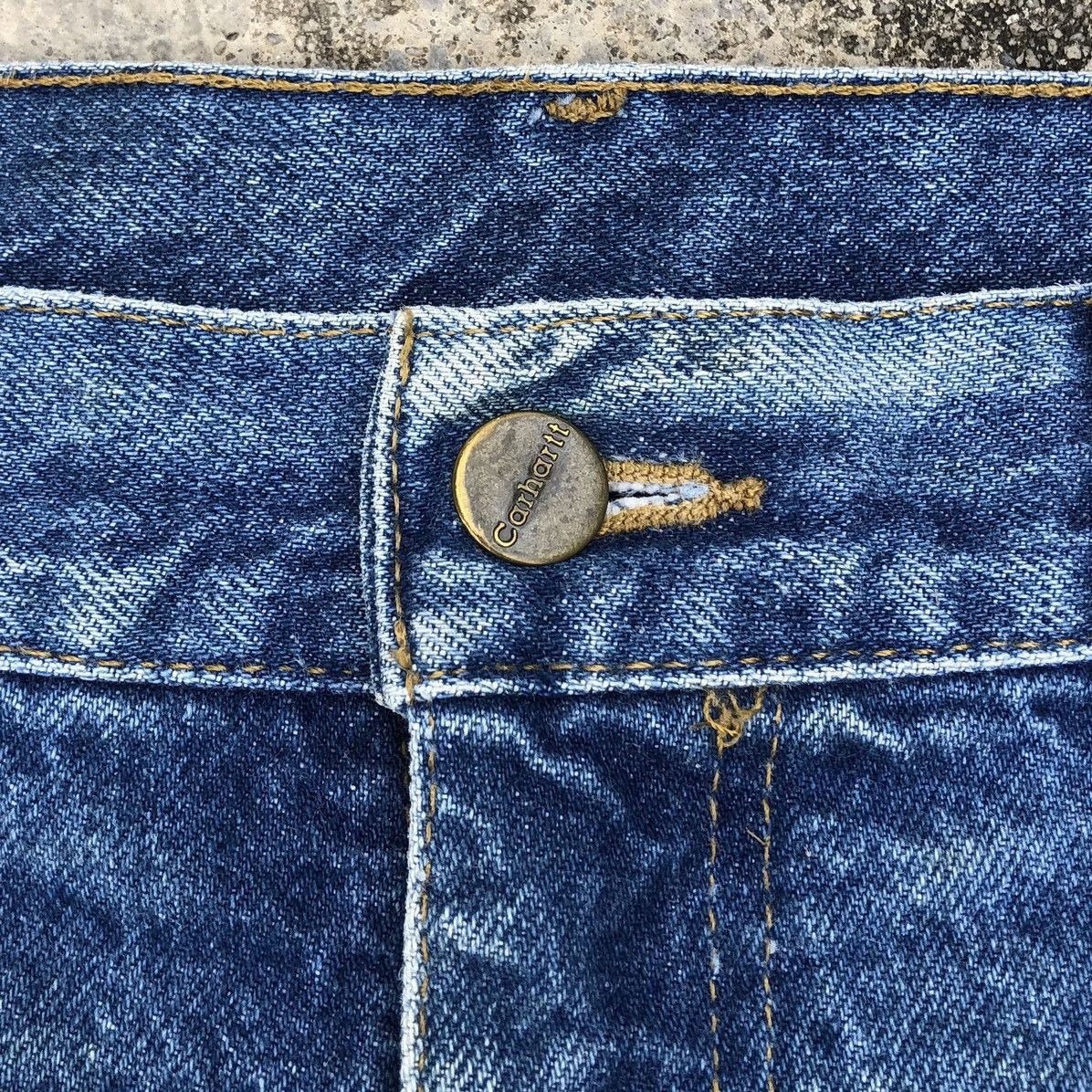 Carhartt Vintage Carhartt Beige Distressed Denim Pant Size US 40 / EU 56 - 7 Thumbnail