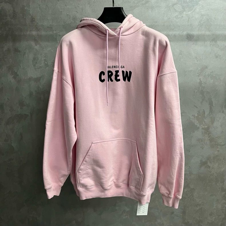 Balenciaga Balenciaga Pink monogrammed hoodie Size US M / EU 48-50 / 2 - 1 Thumbnail