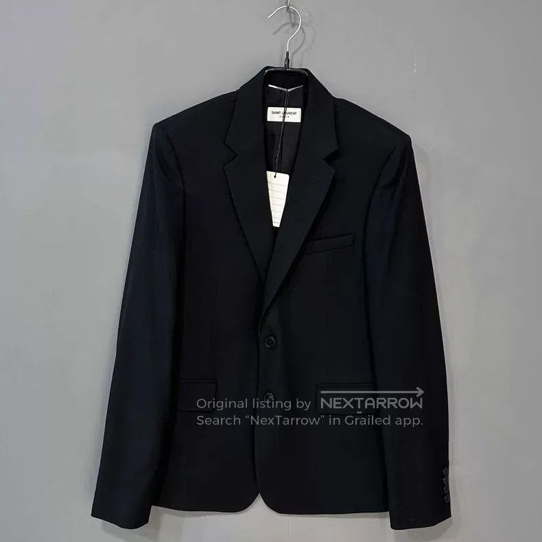 Saint Laurent Paris Saint Laurent Paris Black Single-Breasted Smoking Jacket i Size US M / EU 48-50 / 2 - 1 Thumbnail
