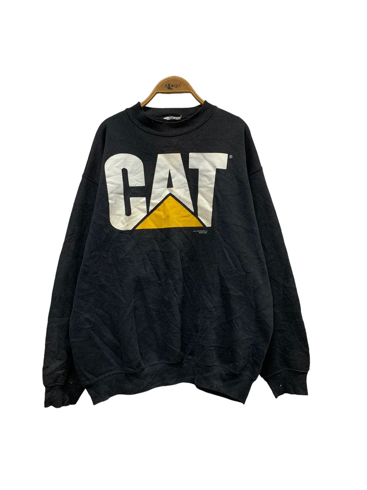 image of Vintage Caterpillar Sunfaded in Black, Men's (Size XL)