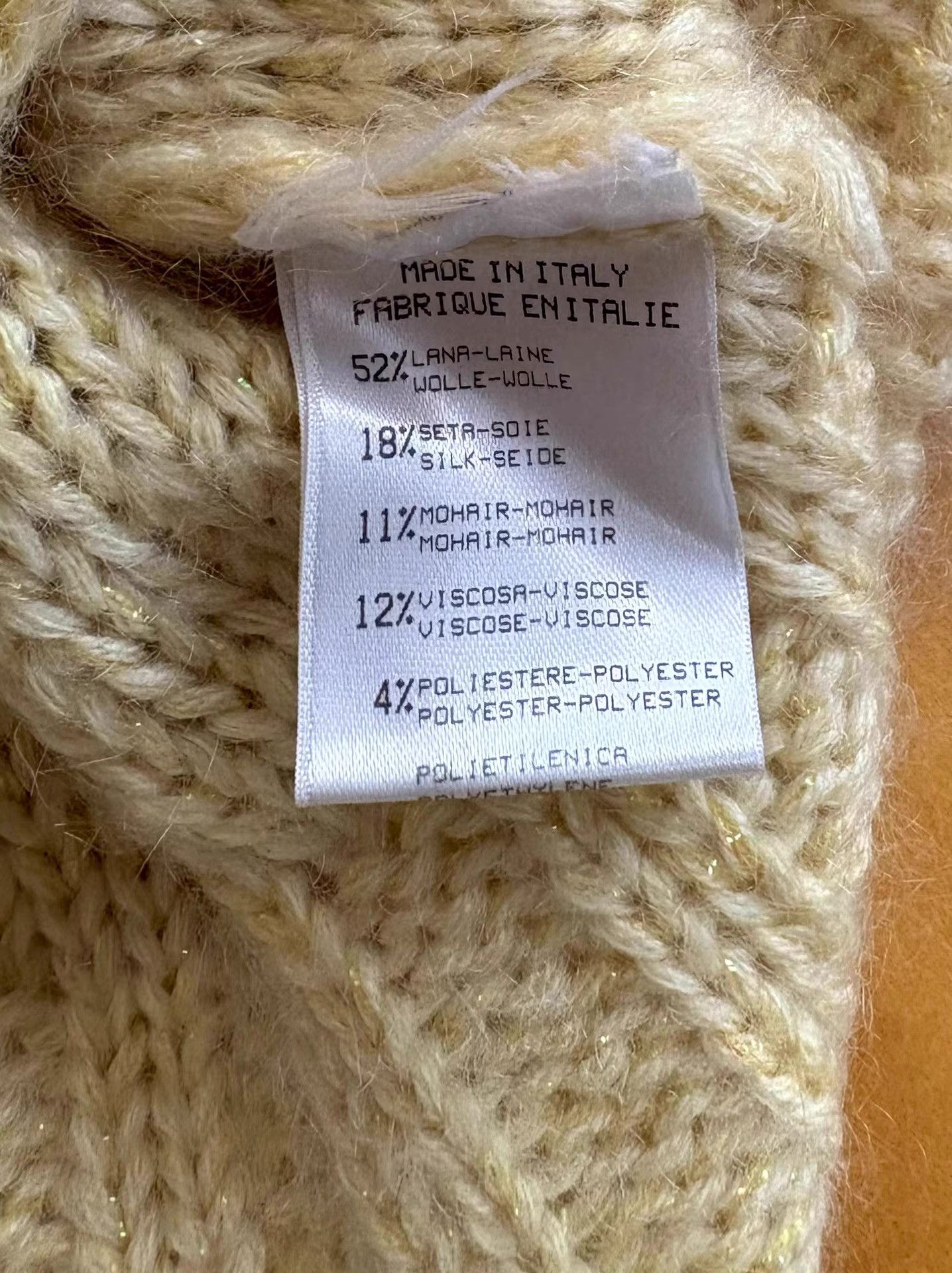 Roberto Cavalli Roberto Cavalli Women's Pale Yellow Knit Sweater Ｑ21 Size S / US 4 / IT 40 - 2 Thumbnail