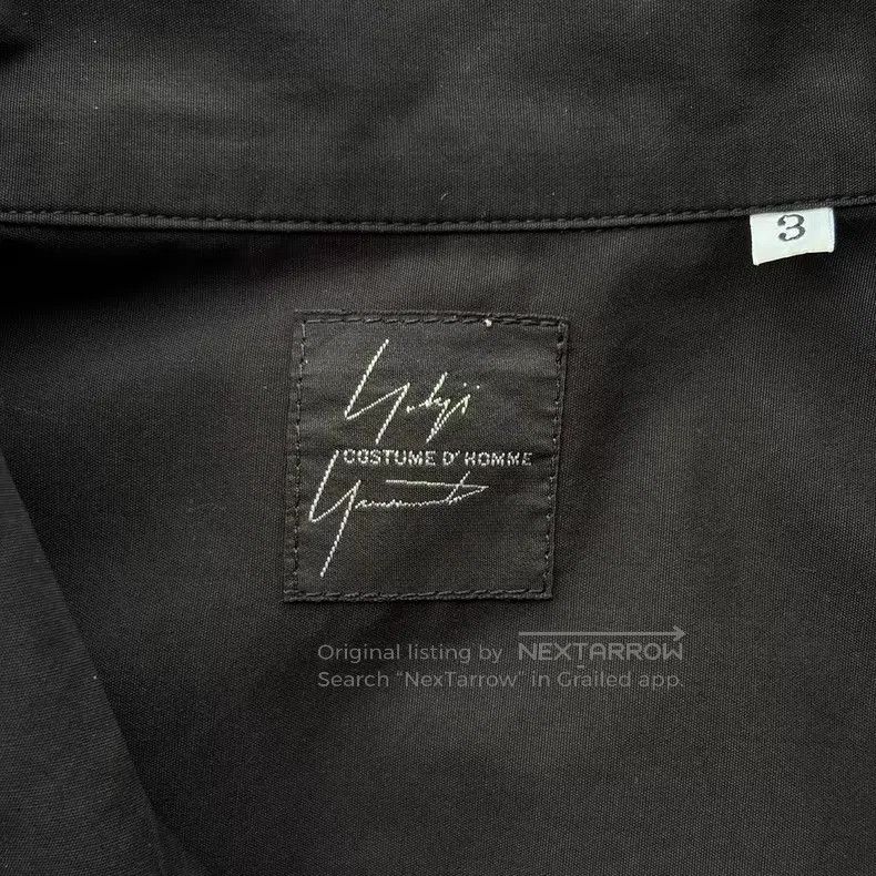 Yohji Yamamoto Yohji Yamamoto 17aw double pocket open neck black shirt Size US L / EU 52-54 / 3 - 5 Thumbnail