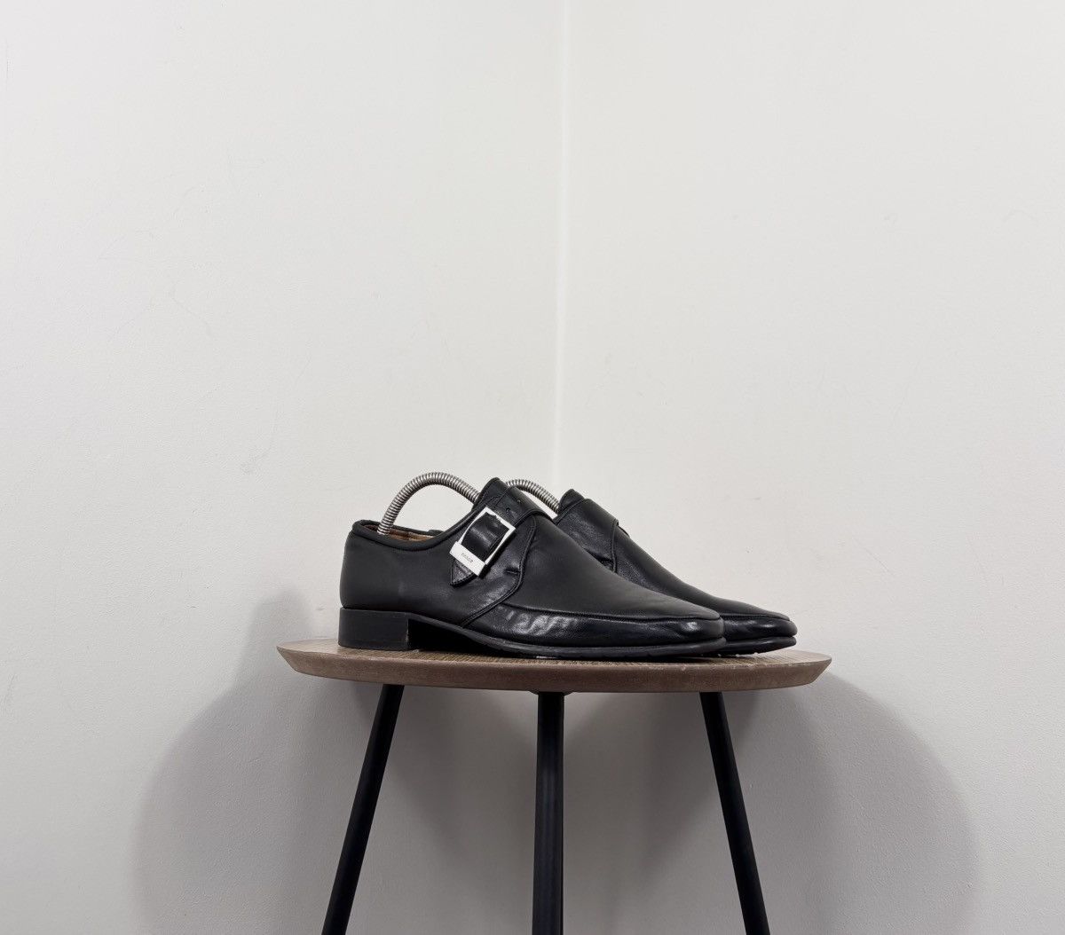 Bally Bally Brenno Men’s Monk Strap Black Leather Dress Shoes Size US 8 / EU 41 - 1 Thumbnail