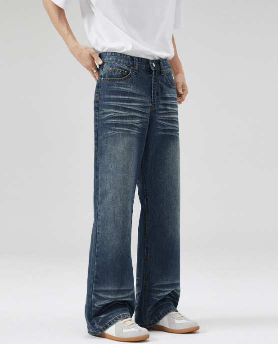 Japanese Brand High street vintage baggy pleated straight bootcut jeans Size US 32 / EU 48 - 3 Thumbnail