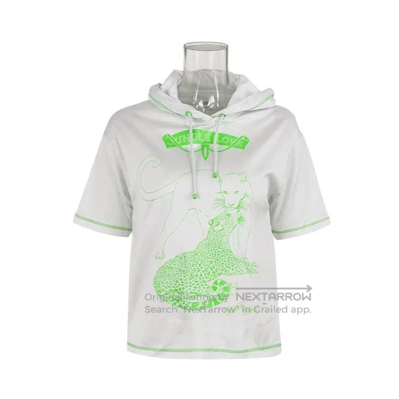 Hermes Hermes Pure Cotton Animal Pattern Hooded T-shirt Size XXS / US 00 / IT 34 - 1 Thumbnail