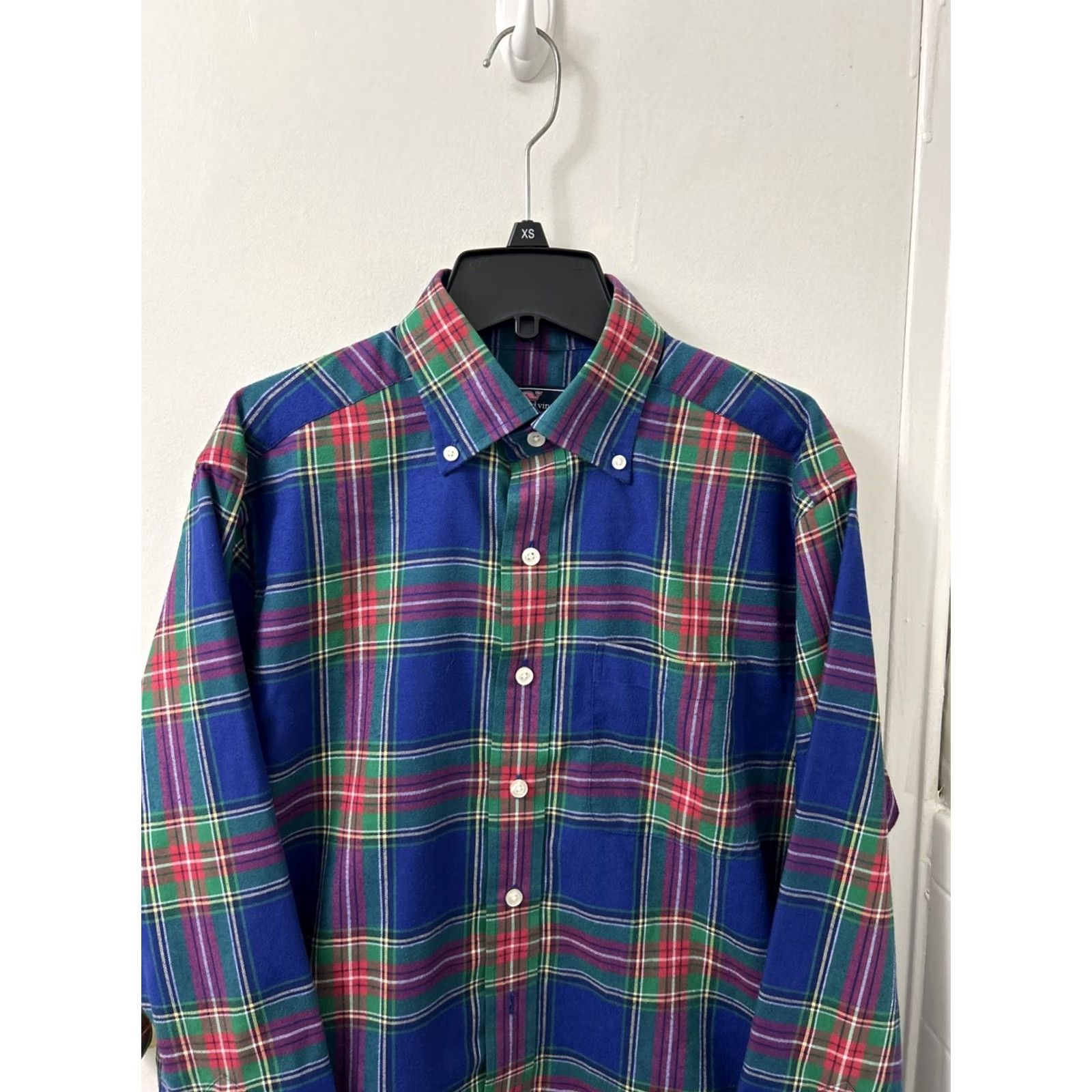 Vineyard Vines Vineyard Vines Murray Shirt Mens Small Blue Plaid Classic Fit L/S Button-Up Size US S / EU 44-46 / 1 - 2 Thumbnail