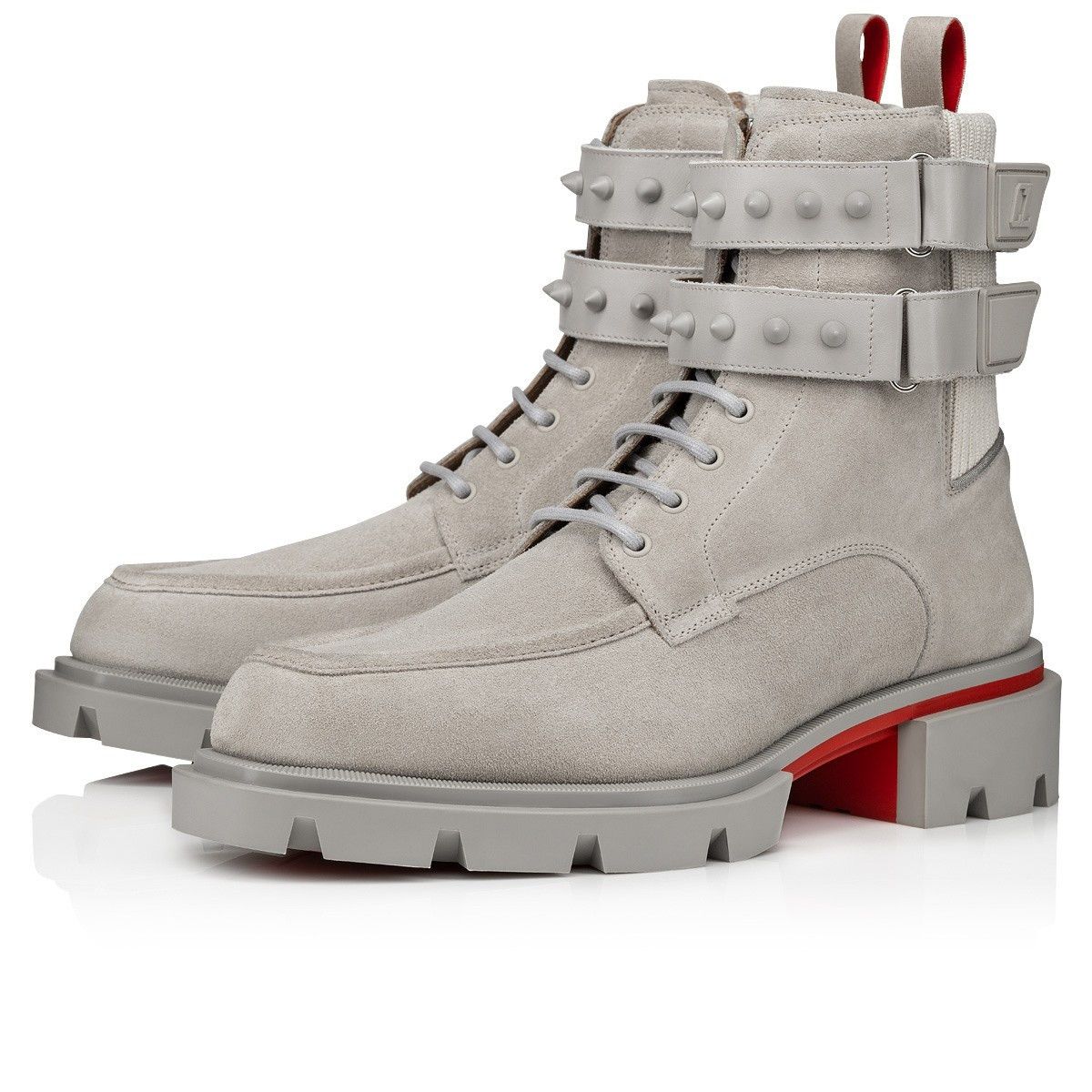 o1s1wg110924 Our Fight Flat Boots in Grey