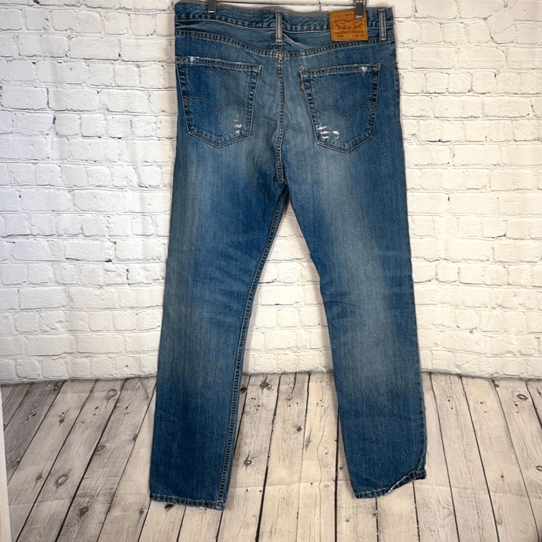 Levi's VINTAGE Levi’s 508 Jeans Mens Distressed Regular Taper Blue 36x32 Mens Jeans Straight Blue 32 Inseam Size US 36 / EU 52 - 7 Thumbnail