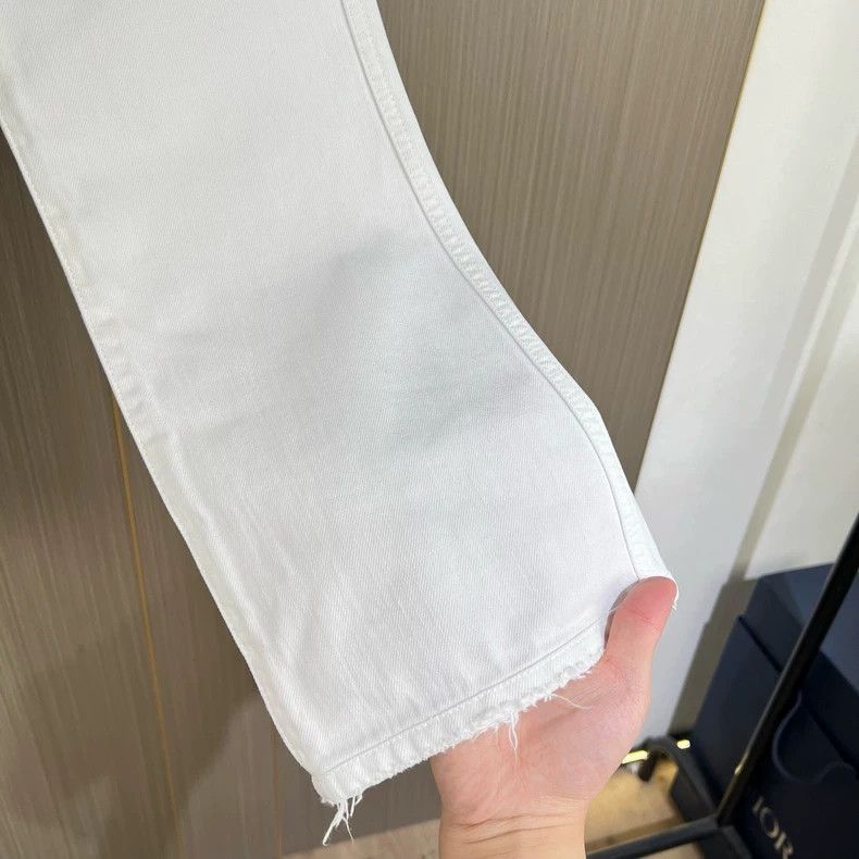 Givenchy Givenchy Givenchy White Distressed Jeans Size 38 -2507 Size 37" - 4 Thumbnail