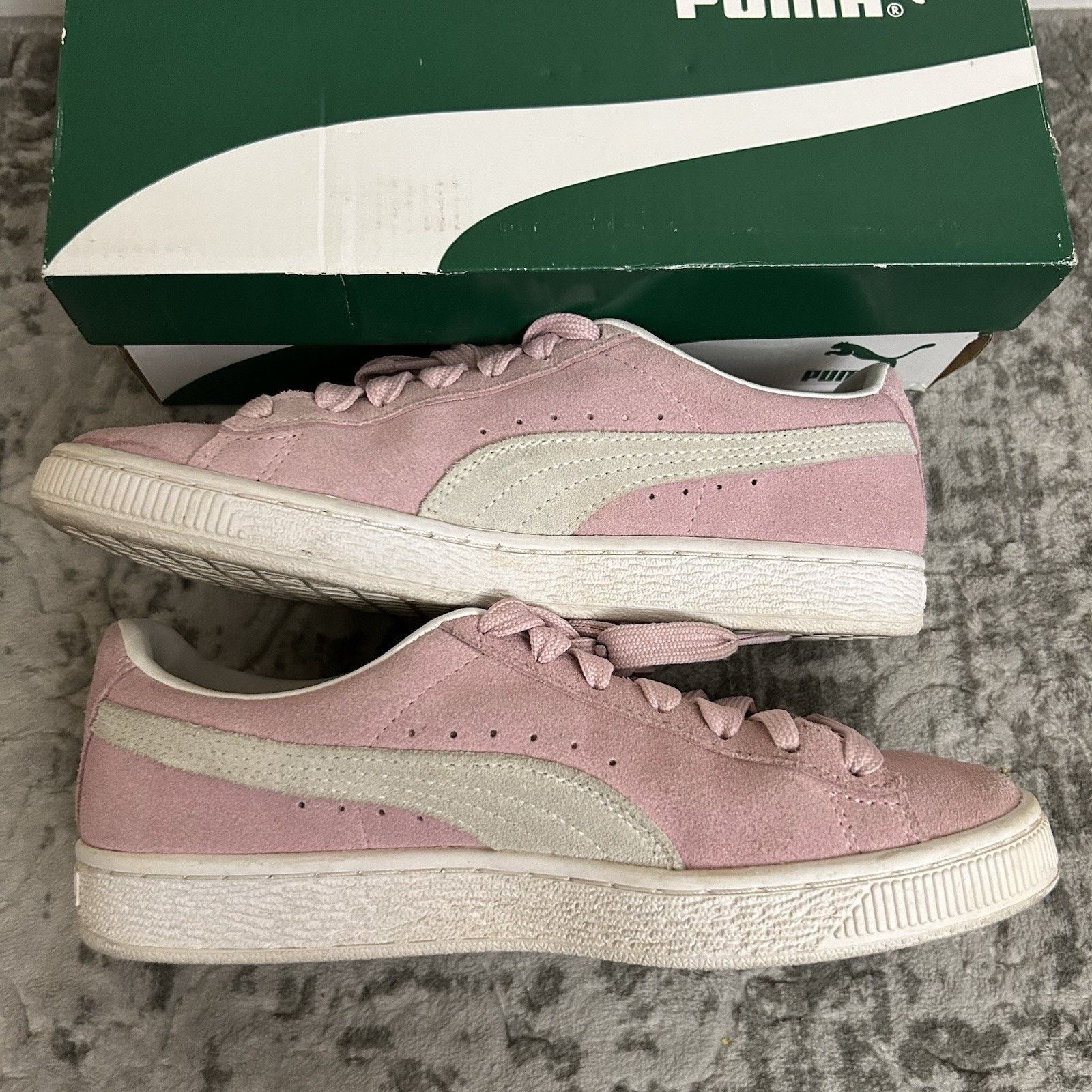 Puma Puma Suede Classic XXI Jr pink lady-puma white rose blanc Size US 7 / IT 37 - 10 Thumbnail