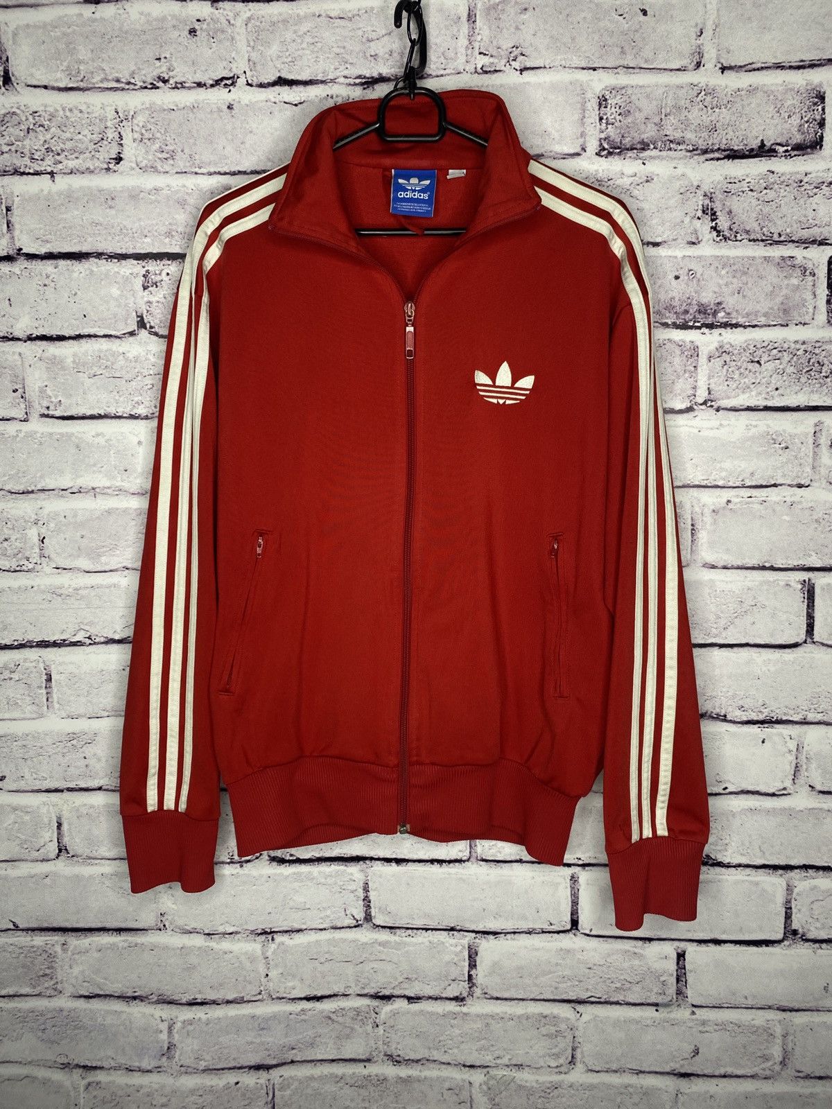 Pre-owned Adidas X Vintage Adidas Firebird Track Top Jacket Original Trefoil Logo In Red