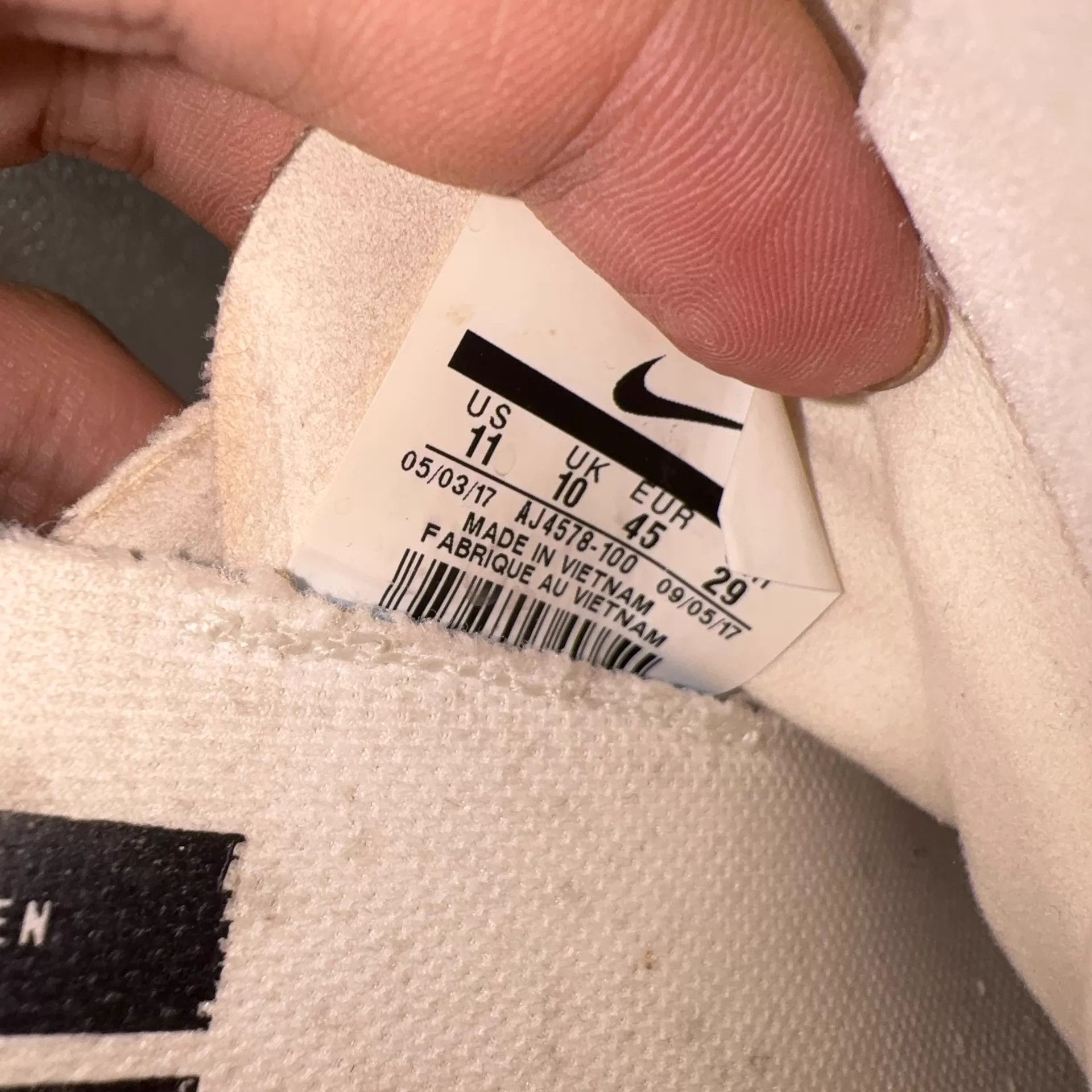 Nike Nike HD2017 OW Collab White/Black 45 Size US 11 / EU 44 - 9 Thumbnail