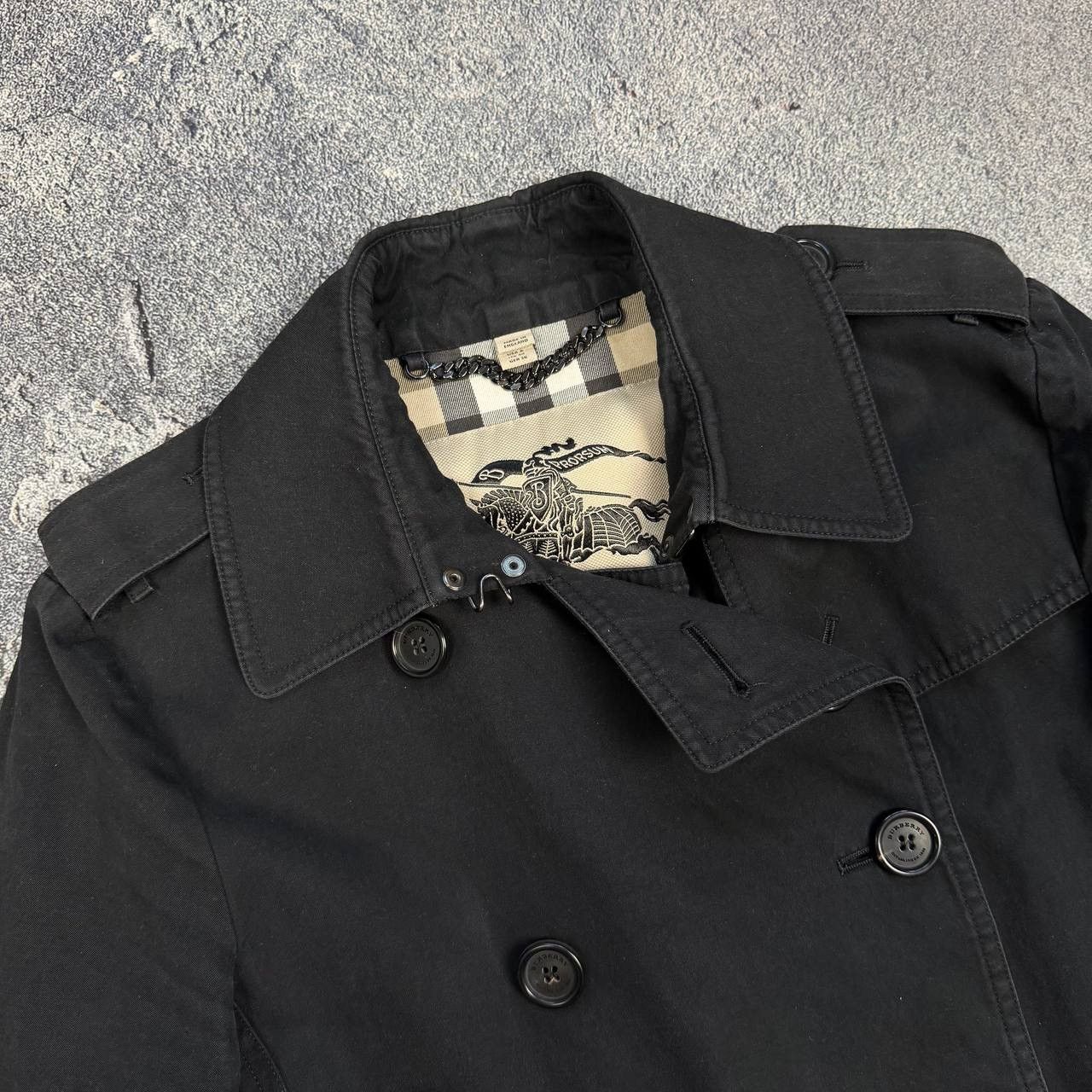 Burberry Black Burberry Trench Coat Size S / US 4 / IT 40 - 3 Thumbnail