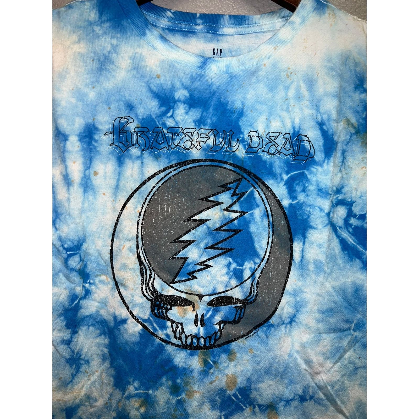 Gap Youth Grateful Dead Shirt Gap Kids Blue Tie Dye Tee XXL 2XL Size S / US 4 / IT 40 - 2 Thumbnail