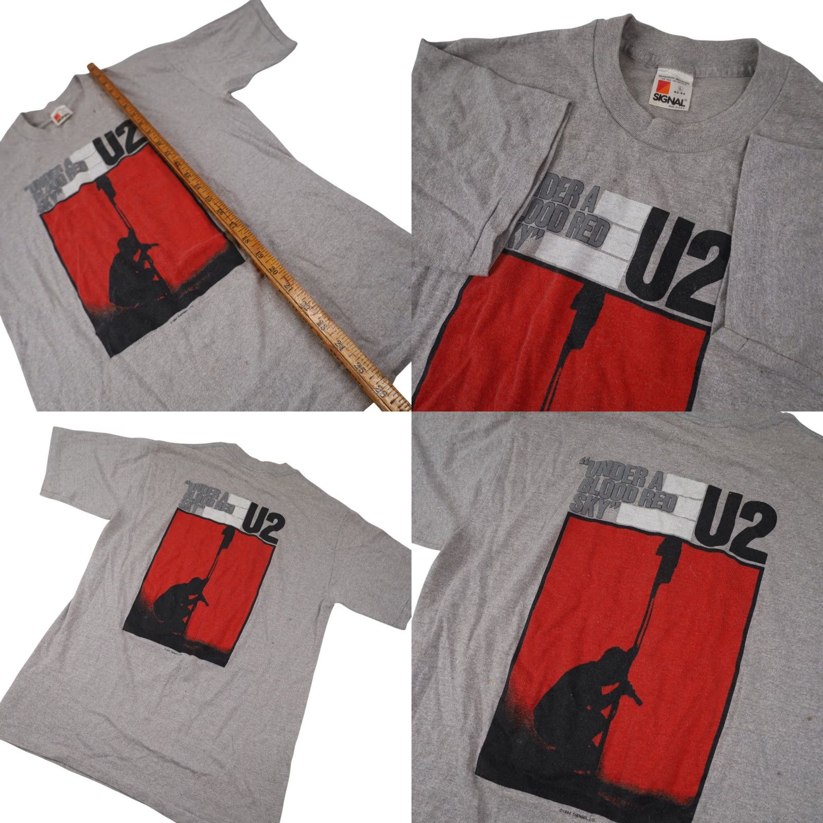 Vintage VINTAGE 1984 U2 "Under a Blood Red Sky" Mens Large Graphic Band Tee Gray Size US L / EU 52-54 / 3 - 9 Thumbnail
