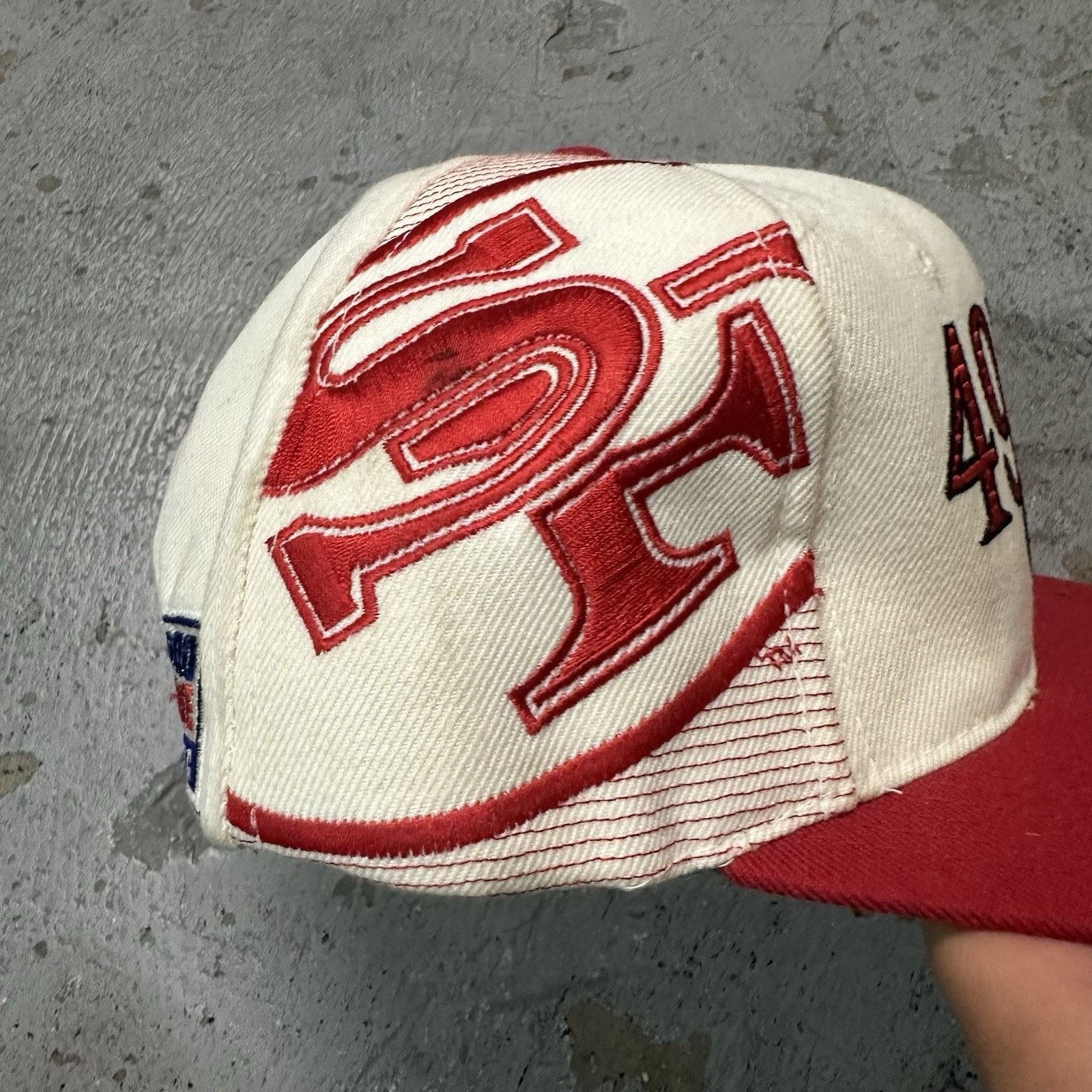 NFL × Sports Specialties × Vintage Vintage 90s Sports Specialties San Francisco 49ers Laser Hat Size ONE SIZE - 2 Thumbnail