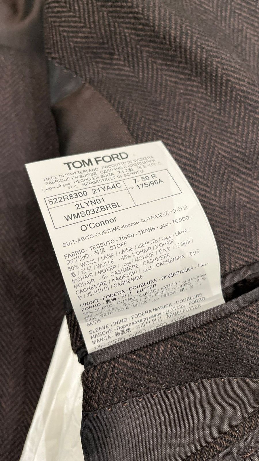 Tom Ford o1loc1c0125 2LYN01 Wool Blend Suit in Brown Size US M / EU 48-50 / 2 - 11 Thumbnail