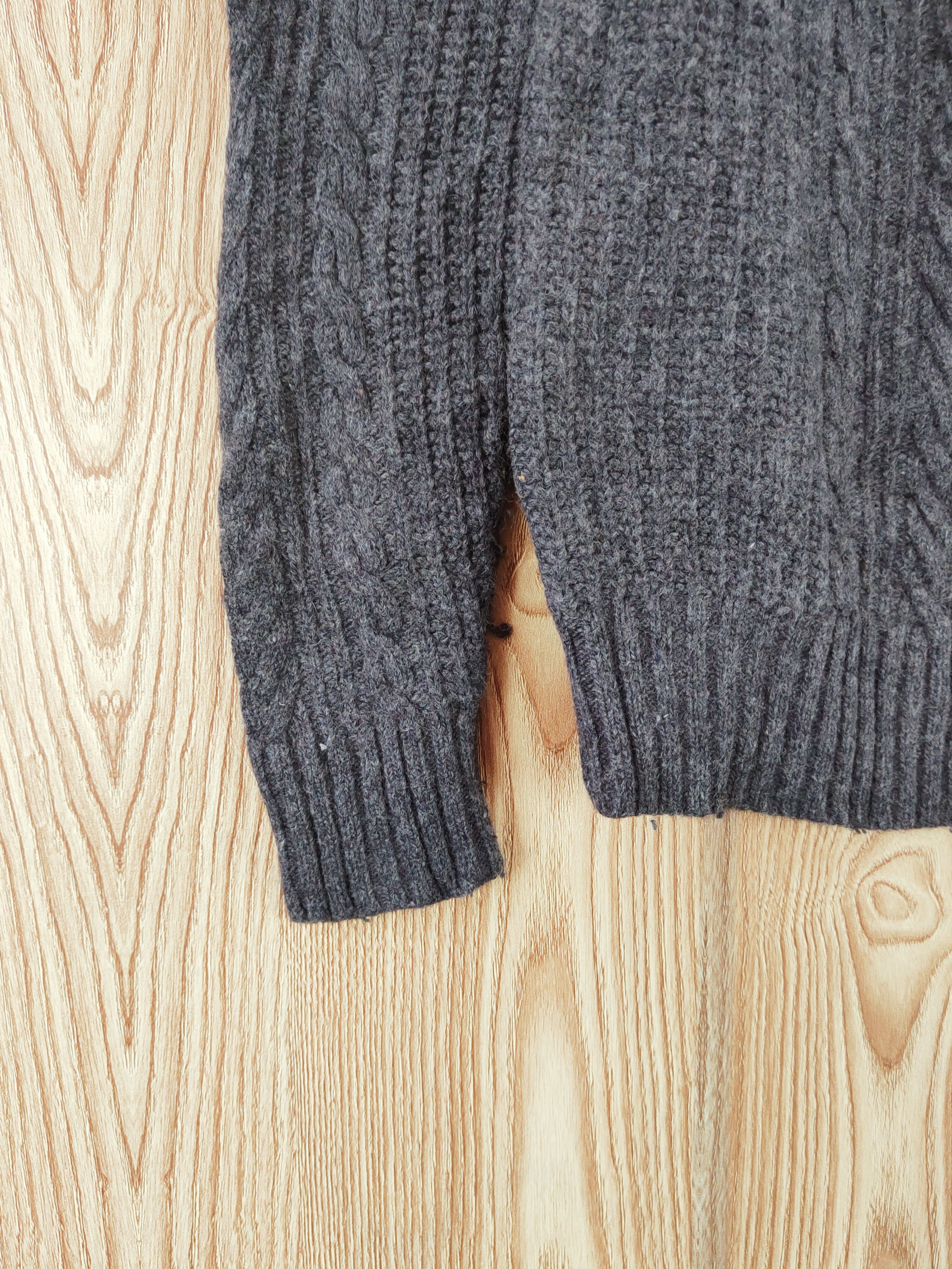 Aran Isles Knitwear × Japanese Brand × Vintage Ungrid Black Knitwear Sweatshirts #W831 Size US M / EU 48-50 / 2 - 4 Thumbnail